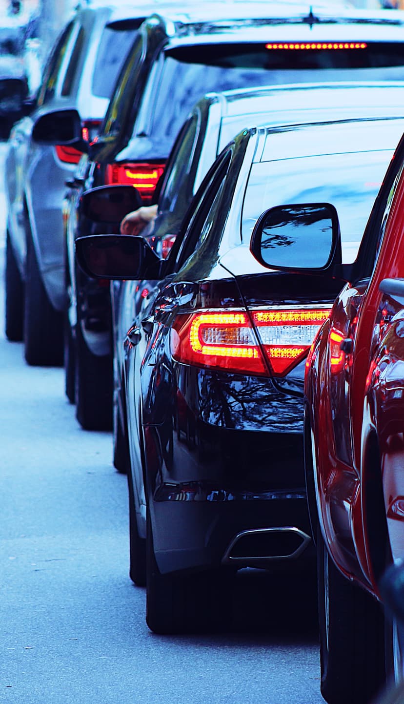 Cars in traffic representing vehicle repair and servicing at Cool Cars, Swanmore, SO32 2PB