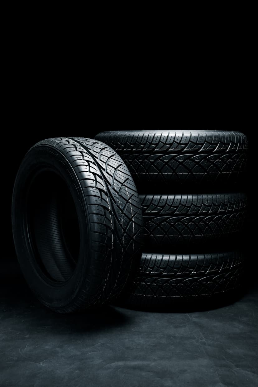 Stack of new tyres representing tyre replacement service at Cool Cars, Southampton, Hampshire