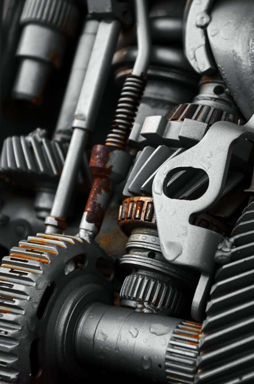Close-up of worn gearbox internal components requiring gearbox repair at Cool Cars, Hampshire